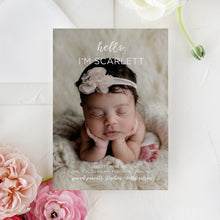 Load image into Gallery viewer, Hello Modern Birth Announcement