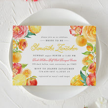 Load image into Gallery viewer, Citrus Bridal Shower Invitation