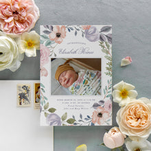 Load image into Gallery viewer, Floral Wreath Birth Announcement