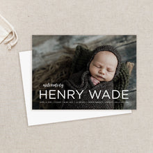 Load image into Gallery viewer, Modern Birth Announcement