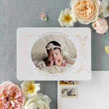 Load image into Gallery viewer, Real Foil - Delicate Florals Birth Announcement