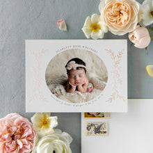 Load image into Gallery viewer, Real Foil - Delicate Florals Birth Announcement