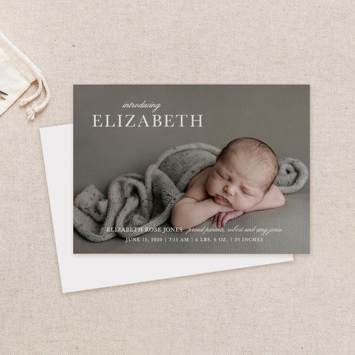 Elegant Birth Announcement