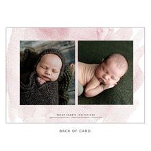 Load image into Gallery viewer, Block Name Pink Birth Announcement