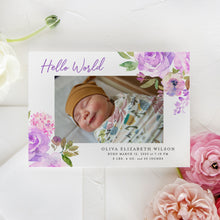 Load image into Gallery viewer, Hello World Birth Announcement