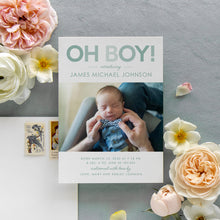 Load image into Gallery viewer, Oh Boy! Birth Announcement
