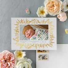 Load image into Gallery viewer, Real Foil - Prairie Flower Birth Announcement