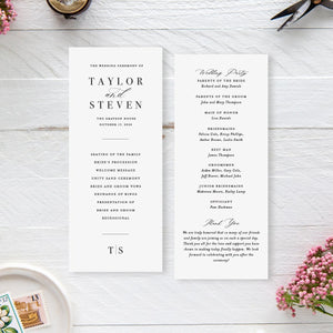 Taylor Ceremony Program